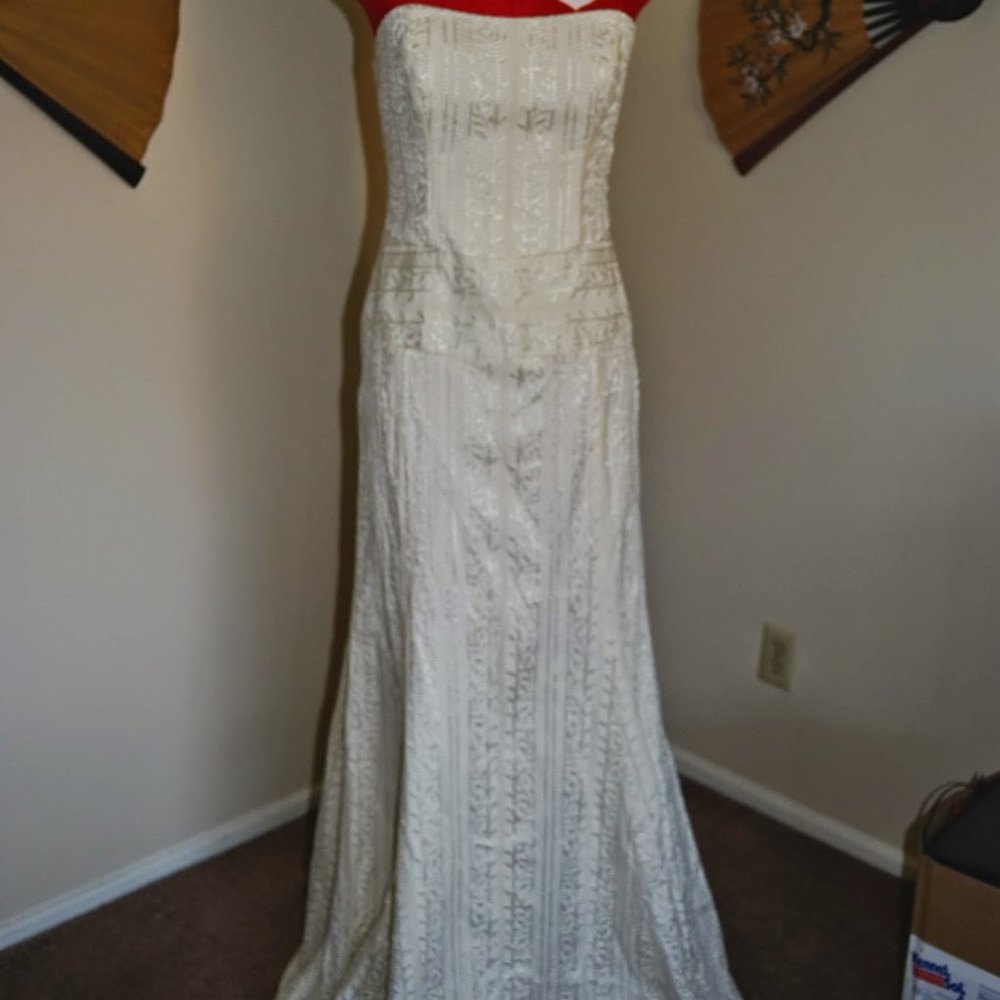 Nicole Miller Embroidered Gown NWOT